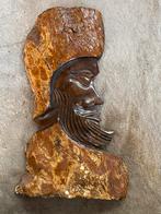 Houten Wanddecoratie - Glanzend Hout, Antiek en Kunst, Kunst | Beelden en Houtsnijwerken, Ophalen of Verzenden