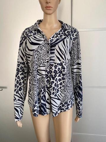J230 My Pashion maat M=38/40 blouse tuniek top zwart/grijs beschikbaar voor biedingen