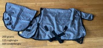 Grijs Winterdeken met hals 200 grams Maat 115 - 165  beschikbaar voor biedingen