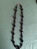 Ketting van zwarte git kraaltjes, Sieraden, Tassen en Uiterlijk, Ophalen of Verzenden, Overige materialen, Ketting