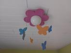 plafondlamp bloem met vlinders incl philips ledlamp, Huis en Inrichting, Lampen | Plafondlampen, Ophalen, Zo goed als nieuw, Glas