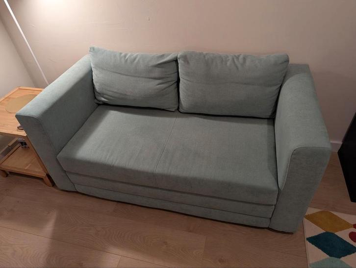 Slaapbankje, Huis en Inrichting, Slaapkamer | Slaapbanken, Gebruikt, 160 cm, Tweepersoons, Blauw, Groen, Overige kleuren, Ophalen