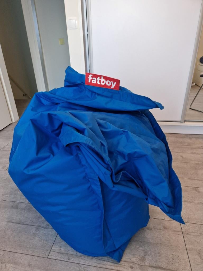 Fatboy Zitzak Blauw - Indoor Pouf, Ophalen, Zo goed als nieuw, Blauw, Zitzak