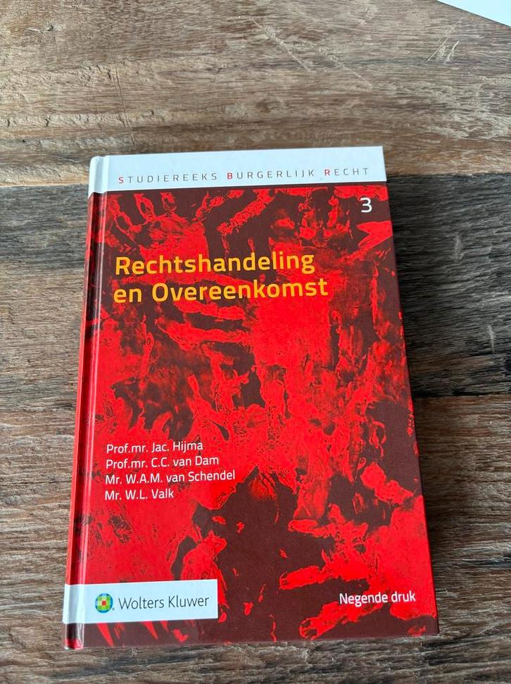 Rechtshandeling en Overeenkomst 9e druk, Boeken, Wetenschap, Zo goed als nieuw, Ophalen of Verzenden