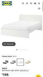 Ikea Malm bedonderstel bedframe zonder matras, Huis en Inrichting, Ophalen, Gebruikt, Tweepersoons, Bedbodem