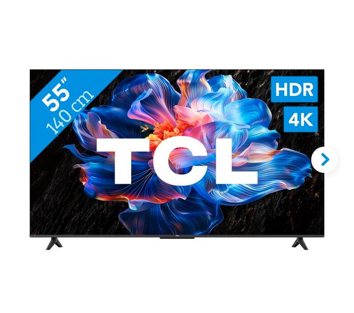 TCL 55" 4K LED TV - Nieuw in Doos!, Audio, Tv en Foto, Televisies, Nieuw, LED, 100 cm of meer, 4k (UHD), 50 Hz, Smart TV, Ophalen