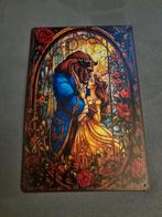 Belle en het Beest op metalen plaat, Ophalen of Verzenden, Zo goed als nieuw