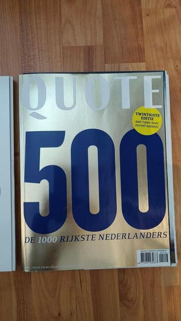 Jaaredities Quote 500 van 2011, 2013, 2014 en 2016 beschikbaar voor biedingen