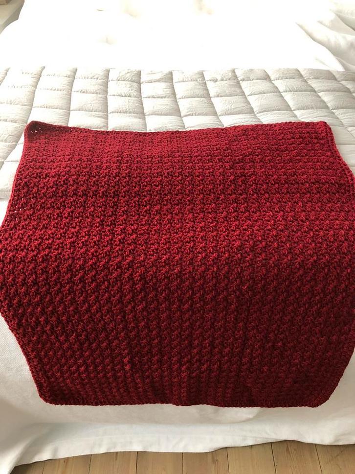 NIEUW ! BABY DEKEN SPREI WIJNROOD WOL WIEG ZEER ZACHT, Kinderen en Baby's, Dekens, Slaapzakjes en Inbakerproducten, Nieuw, Deken