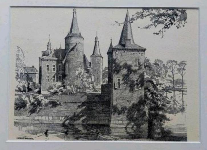 Hoensbroek ... H.E. Roodenburg ..., Antiek en Kunst, Kunst | Etsen en Gravures, Ophalen of Verzenden