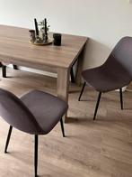 Leuke set; 2 stoelen en eettafel, Huis en Inrichting, Tafels | Eettafels, Ophalen, 50 tot 100 cm, Zo goed als nieuw, 150 tot 200 cm