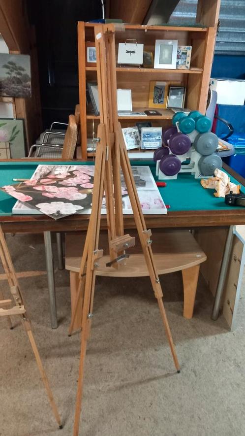 Houten Schildersezel - Gebruikt, Hobby en Vrije tijd, Schilderen, Gebruikt, Ezel, Ophalen