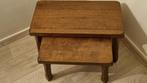 Gratis houten bijzettafeltjes, Huis en Inrichting, Stoelen, Ophalen, Gebruikt, Bruin, Landelijk
