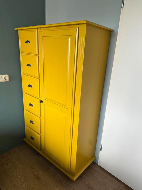 Mooie gele meisjeskast kleding/ladekast, Huis en Inrichting, Kasten | Kledingkasten, Gebruikt, 150 tot 200 cm, 100 tot 150 cm