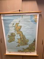 School landkaart Verenigd Koninkrijk en Ierland, Diversen, Schoolbenodigdheden, Ophalen of Verzenden, Gebruikt