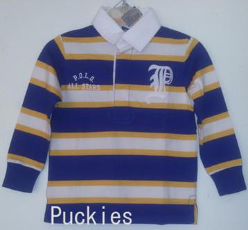 Ralph LAUREN rugby blauw/wit/geel maat 92 *NIEUW* a