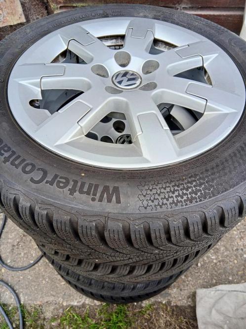 Vw polo origineel bluemotion zgan M&S continentals 5x100, Auto-onderdelen, Banden en Velgen, Banden en Velgen, Winterbanden, 15 inch