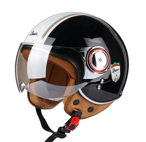 Beon B110 Helm Scooter / Jethelm - Zwart Glans XL, Fietsen en Brommers, Brommerhelmen, Nieuw, Extra large of groter, Ophalen of Verzenden