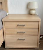 2-persoons bed met nachtkastjes & wieltjes, Huis en Inrichting, Gebruikt, Ophalen of Verzenden, 45 tot 65 cm, Minder dan 55 cm
