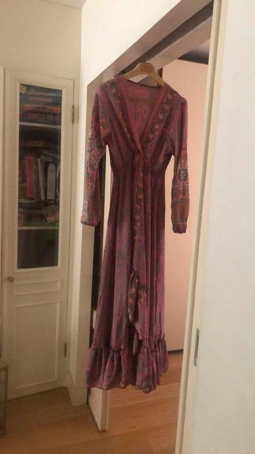Griekse 100 % zijden jurk 38 t/m 42, Kleding | Dames, Jurken, Zo goed als nieuw, Maat 38/40 (M), Onder de knie, Ophalen of Verzenden
