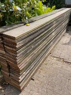 Hardhouten vlonderplanken Bankirai 25 mm , 21 m2, Ophalen, Planken, Zo goed als nieuw, Hardhout