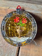 Vintage diorama kerstbal bloemen, Diversen, Ophalen of Verzenden