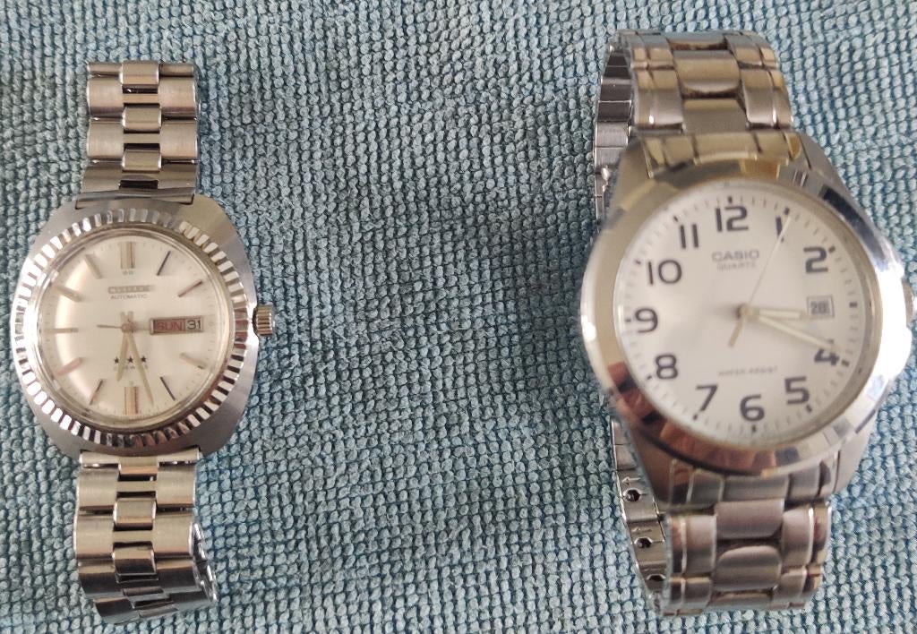 Citizen Automatic 21 Jewels/Casio Quartz vintage, Ophalen, Gebruikt, Staal, Citizen