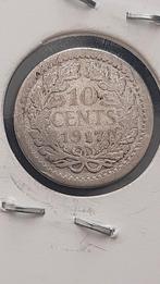 Zilveren dubbeltje 1917 Wilhelmina (3), Postzegels en Munten, Munten | Nederland, Zilver, Ophalen of Verzenden, 10 cent, Koningin Wilhelmina