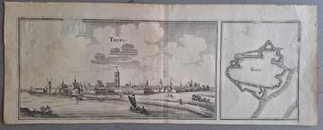 Originele kopergravure stdsaanziecht Tiel uit 1659 beschikbaar voor biedingen