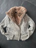 Gebreid vest met (nep) bontkraag, Kleding | Dames, Ophalen of Verzenden, Zo goed als nieuw