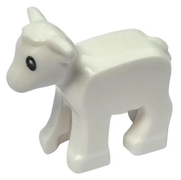 Lego Castle Dieren Schaap / Lam Wit Lamb with Black Eyes beschikbaar voor biedingen