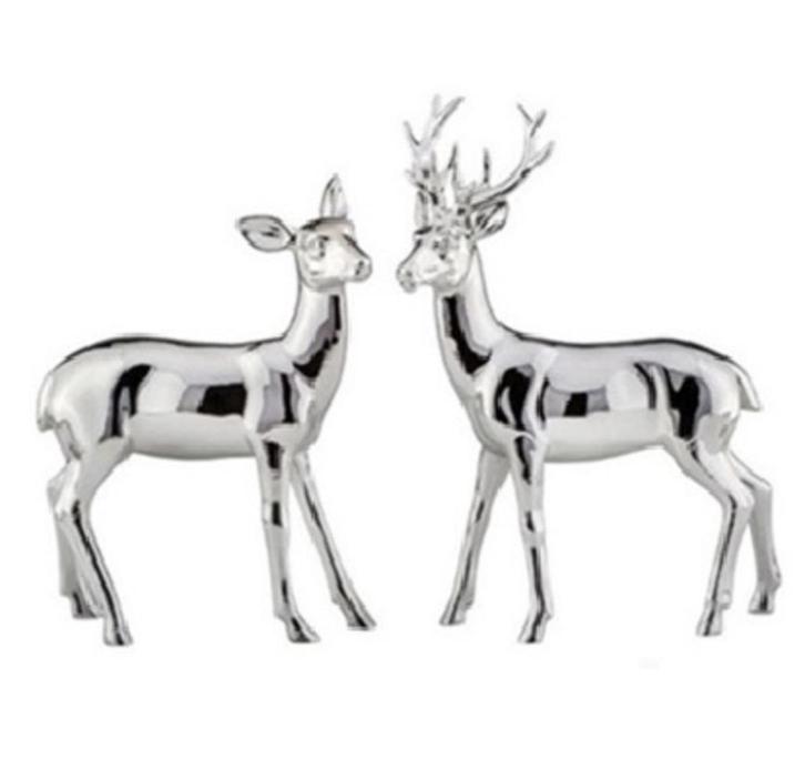 Herten set/2 beeldjes staand, Verzamelen, Beelden en Beeldjes, Nieuw, Dier, Verzenden