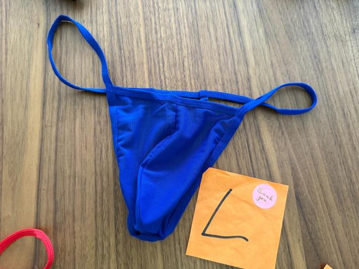 doorschijnende nylon string, maat L, blauw, Kleding | Heren, Ondergoed, Slip, Blauw, Ophalen of Verzenden