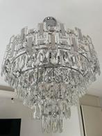 Elegante Kroonluchter met Kristallen, Huis en Inrichting, Lampen | Kroonluchters, Ophalen of Verzenden, Zo goed als nieuw, Metaal