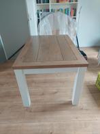 Steigerhouten Eettafel - Wit Gelakte Poten, Huis en Inrichting, Tafels | Eettafels, Ophalen, Zo goed als nieuw, Rechthoekig, 50 tot 100 cm