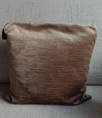 Luxe bruin velours sierkussen, Huis en Inrichting, Ophalen of Verzenden, Zo goed als nieuw, Bruin, Vierkant