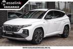 Hyundai Tucson 1.6 T-GDI PHEV N Line 4WD - Apple cp/Android, Gebruikt, 4 cilinders, Leder en Stof, Wit