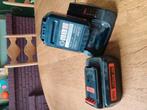 Black + Decker 40 V Li-ion 1.5 Ah accu's met lader, Ophalen of Verzenden, Gebruikt, Oplaadbaar