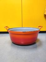 Gietijzeren oranje pan (gebruikte staat), Huis en Inrichting, Keuken | Potten en Pannen, Ophalen, Gebruikt, Gietijzer