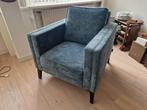 Prachtig blauwgroen bankstel + fauteuils in nette staat 074, Ophalen, Hout, Driepersoons, 75 tot 100 cm