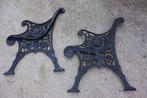Set gietijzeren banksteunen/ tuinbankpoten, meer beschikbaar, Ophalen, Gebruikt, Metaal