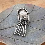 Vintage Brutalistische Metalen Broche, Abstracte Octopus, Overige materialen, 4 tot 7 cm, Ophalen of Verzenden, Zo goed als nieuw