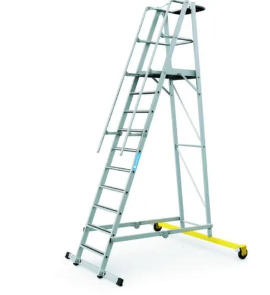 Zarges Platformladder 10Treeds en alu. bordes Zap Safemaster, Doe-het-zelf en Verbouw, Ladders en Trappen, Zo goed als nieuw, Trap