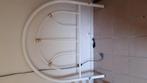 Wit  metalen bed met goudknopjes, Huis en Inrichting, Ophalen, 90 cm, Eenpersoons, Wit