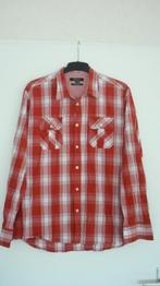 Rood ruitjes-Overhemd maat xl, Kleding | Heren, Overhemden, Verzenden, Zo goed als nieuw, Rood, Halswijdte 43/44 (XL)