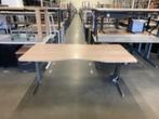 Bureau met slinger en kabelgoot 180x90/80xH62-91 cm, 1948st, Huis en Inrichting, Bureaus, Ophalen of Verzenden, In hoogte verstelbaar