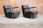 ZGANieuw twee zwart witte Leolux Scylla design fauteuils, Huis en Inrichting, Fauteuils, Metaal, Leolux, Leolux, Design