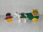 Duplo kindje met pony en kar, Gebruikt, Ophalen of Verzenden, Duplo, Duplo