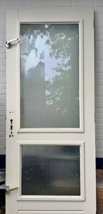 Hardhouten deur, Doe-het-zelf en Verbouw, Ophalen, Gebruikt, 80 tot 100 cm, Buitendeur