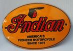 Emaille deurpostje Indian Motorcycles, Ophalen of Verzenden, Zo goed als nieuw, Reclamebord